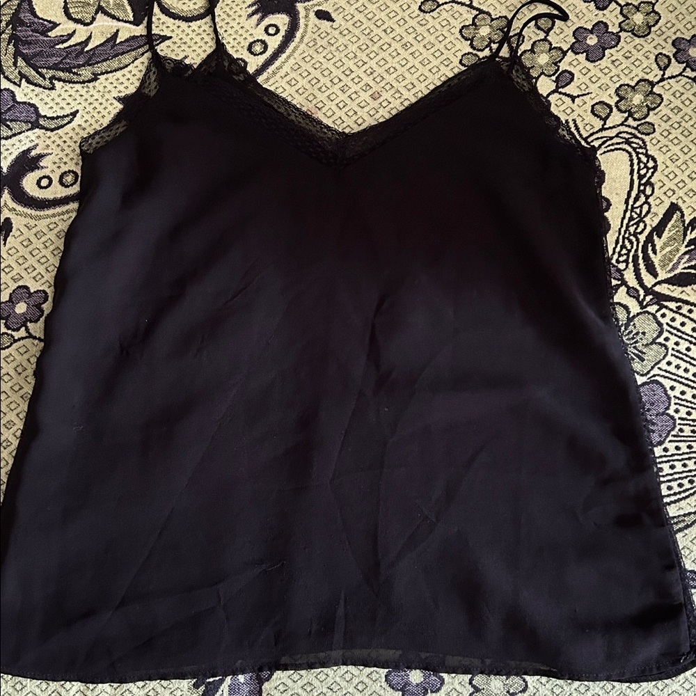 Zara Black Lace Detail Top